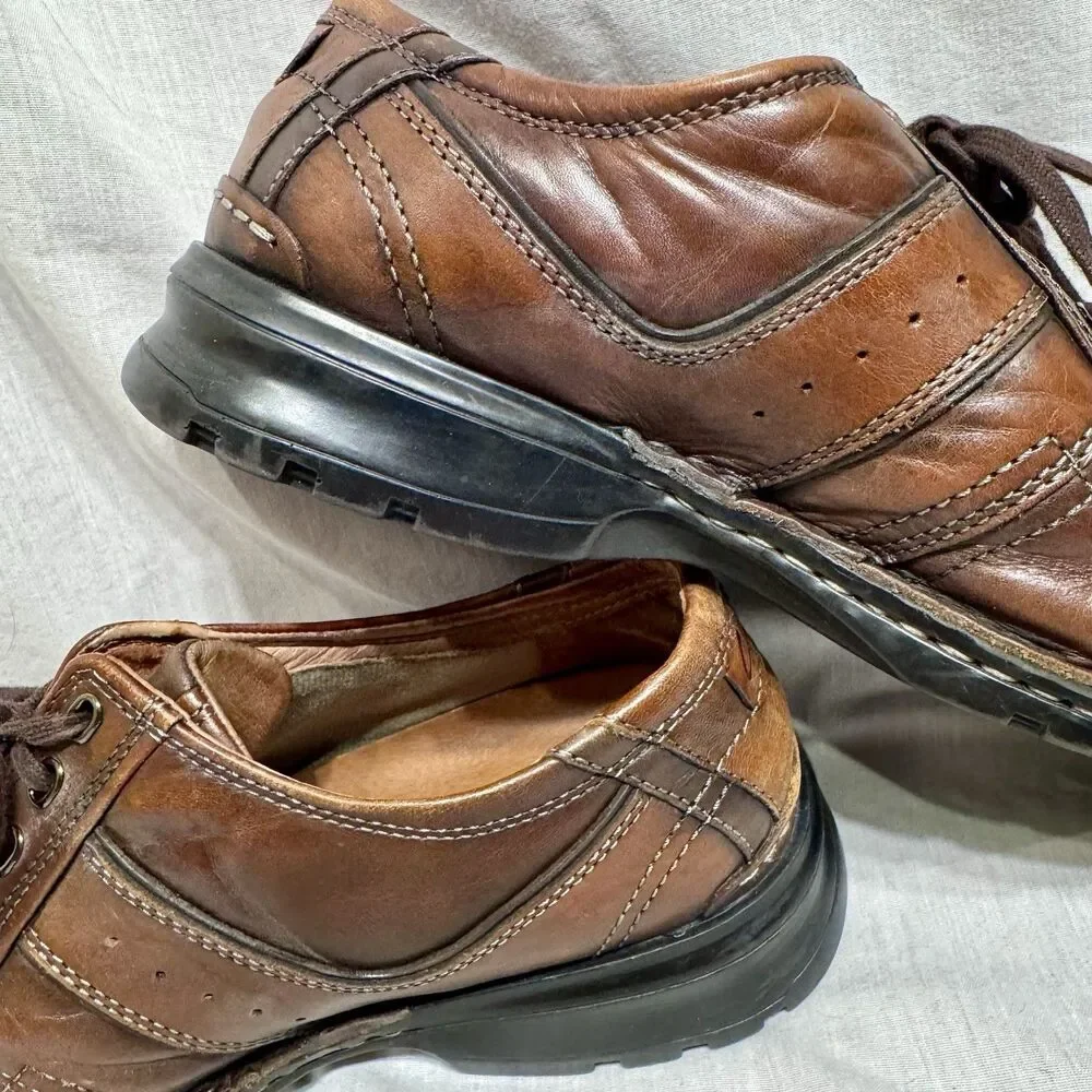 EUC Clarks Brown Touareg Bicycle Toe Lace Up SN 70892 Shoe Men's Size US 11M - Picture 3 of 13